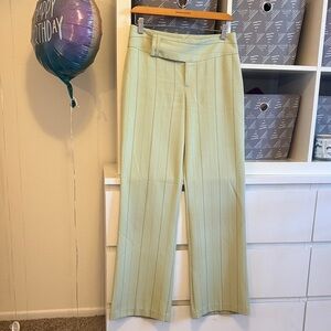 Mint Striped Wide Leg Pants